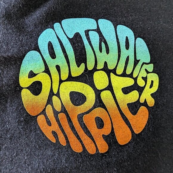 Saltwater Hippie Small black colorful logo t-shirt - Picture 2 of 7